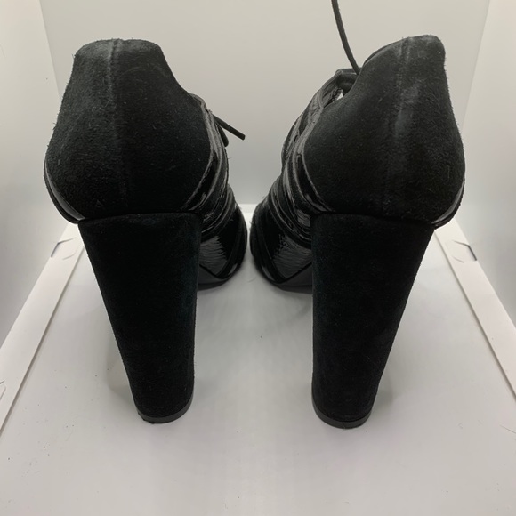 Tory Burch Suede & Patent Lace-Up Heels - Picture 7 of 10
